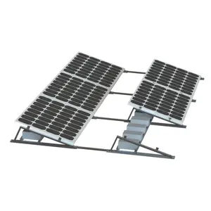 Aluminum Steel Solar Ground Flat Roof Mounting Rail Solar Power Panel Support System