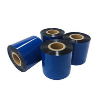 Ruban d'imprimante thermique compatible 110 mm x 300 m, noir, ruban de transfert thermique à la cire pour codes-barres et étiquettes
