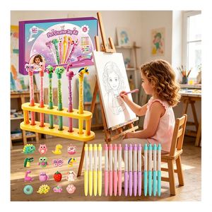 Back to School DIY <b>Pen</b> Set Quicksand <b>Glitter</b> Fillers Creative Learning Toy Children Craft Supplies Gift Box Present - Product Image 6
