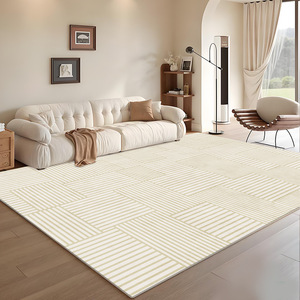 Tapis géométrique moderne rectangulaire imitation cachemire antidérapant pour salon et chambre, style crème, décoration intérieure 2025 - Product Image 2