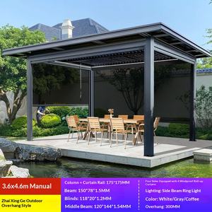 Pabellón <span class=keywords><strong>de</strong></span> aluminio con persianas <span class=keywords><strong>el</strong></span>éctricas <span class=keywords><strong>de</strong></span> estilo chino para patio exterior, con pulverización <span class=keywords><strong>de</strong></span> polvo, para villa, jardín, gazebo rural, terraza, sala <span class=keywords><strong>de</strong></span> té - Product Image 6