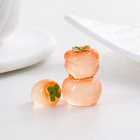 KI yuewu Comida y juguetes de simulación que brillan en la oscuridad, pera aromática, pitaya, accesorios decorativos colgantes DIY con diseño de frutas.