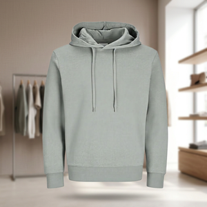 Sweat-shirt à capuche pour homme, couleur unie, coton, tissu molletonné, coupe classique, décontracté, pour l'automne - Product Image 2