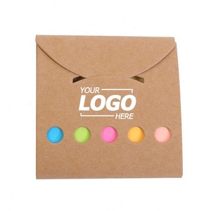 Bloc de Notas Adhesivas Cuadradas Portátiles de Papel Kraft, Impresas con Serigrafía, Bloc de Notas Desprendible para Estudiantes y Oficina, Personalizables para Promociones - Product Image 1