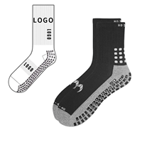 Chaussettes de sport professionnelles antidérapantes respirantes pour l'été, chaussettes de football tricotées avec grip