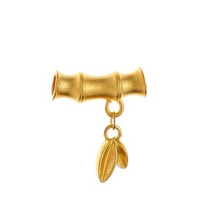 Qunlvsheng Bamboo Joint Charm Silver 24K <b>Gold</b> Plated For Diy Jewelry Making Bracelet <b>Anklet</b> Necklace Accessories - Product Image 4