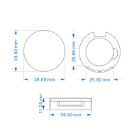 Palette à paupières vide pour fruits, logo personnalisé, plateaux ronds magnétiques de 26,8 mm, conteneur à paupières rechargeable unique, emballage