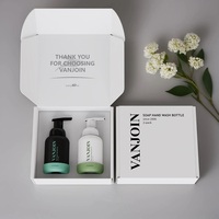 Boîtes en papier blanc minimalistes, boîtes cadeaux en carton protectrices, emballage haut de gamme pour flacon de soin de la peau, ensemble d'accessoires de salle de bain