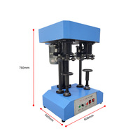 Machine de scellage thermique électrique semi-automatique à double tête pour verre, métal, plastique et canettes de boissons