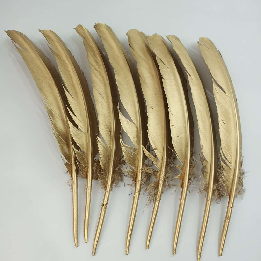 wing feather gold plated thin