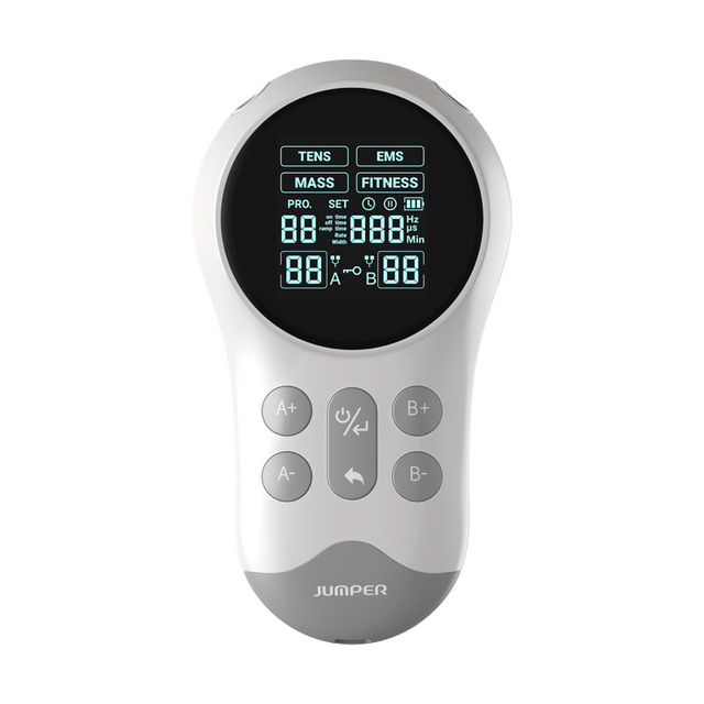 JUMPER 4-in-1 EMS TENS Unit Muscle Stimulator, Dual Channel Pain Relief & Fitness Massager