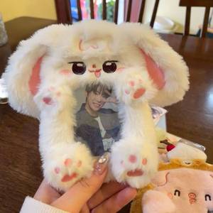 OEM Lovely Kpop Plush Photocard mangas colgante Animal de dibujos animados en forma de felpa Tarjetero con felpa súper suave PP algodón relleno - Product Image 3