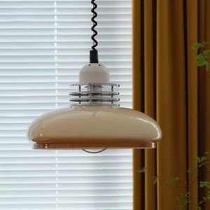 Bauhaus Retro Milk Tea Adjustable Pendant <b>Light</b> Japanese Wabi-Sabi Style for <b>Dining</b> Room Bar Island Chandeliers Pendant <b>Lights</b> - Product Image 4