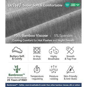 Camisón de Bambú y Viscosa para Mujer, Manga Larga, Suave, Holgado y Cómodo, Tallas S a XXL, Venta al Por Mayor - Product Image 6