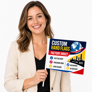 Bandiera da Sventolare per Concerti Miglior Prezzo 30x45cm 100% Poliestere Personalizzabile - Product Image 1