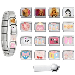 Wholesale Italian <b>Charm</b> Cute Link Cartoon Custom Italian <b>Charm</b> Bracelet Stainless Steel Bracelet Fashion Jewelry Making Gift - Product Image 1