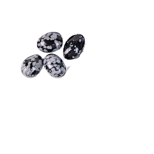 Cristaux écologiques en gros crystalsbydua, pierres naturelles d'obsidienne flocon de neige, pierres roulées pour la décoration de Noël, format de poche - Product Image 1