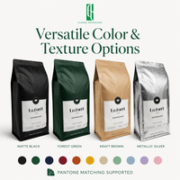 Sacs à café imprimés sur mesure, pochettes à café à fond plat avec valve, 2 kg, 1 lb, 5 lb, grande capacité, pochette de stockage robuste pour grains torréfiés