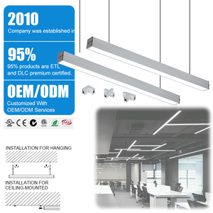โคมไฟเพดานแบบเชื่อมต่อได้ ดีไซน์ตามสั่ง สำหรับใช้ภายในอาคาร  ไฟ LED แบบเส้นยาว 4 ฟุต สำหรับสำนักงาน - Product Image 3