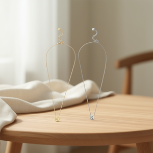 Collar de Acero Inoxidable con Colgante de Letra K, Cadena de Serpiente, Joyería Minimalista Unisex para Regalo - Product Image 2