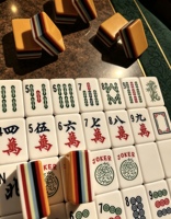 Tuiles de Mahjong Américaines en Acrylique Jaune à 7 Couches de Haute Qualité, Style Classique Hong Kong, Durables, pour le Divertissement Familial