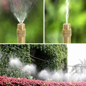 Garden Watering System 4/7 PVC Pipe Spray Misting Nozzle Garden Tool Brass Sprinkler Garden Watering System Copper Sprinkler - Product Image 5