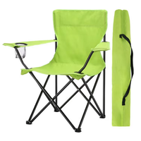Chaise de camping pliante portable grand format 54*90cm avec accoudoirs et dossier, pour la pêche, la plage, le croquis artistique, OEM personnalisé transfrontalier
