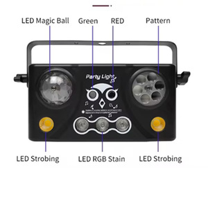 Mới nhất 5-in-1 hiệu ứng RGB giai đoạn đèn laser Giấc Mơ Đảng <span class=keywords><strong>DJ</strong></span> ánh sáng với điều khiển từ xa âm thanh kích hoạt cho khách sạn sử dụng - Product Image 2