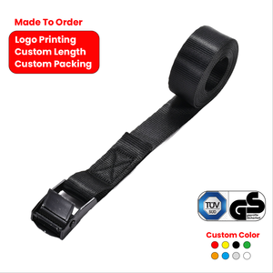 Correas de Amarre con Hebilla de Leva de 25 mm y 250 kg, Recubrimiento E-coating Negro, Hechas a Medida, Correa de Amarre sin Fin con Hebilla de Leva - Product Image 1