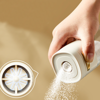 Distributeur de sel en verre carré de 180ml, conception de bouton de pression à une main avec dosage de précision de 0.5g pour la cuisine et l'utilisation à la table