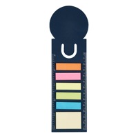 Marcapáginas de Cartón con Logotipo Personalizado, Regla, Bloc de Notas Adhesivas, 5 Banderas de Colores para Páginas, para Regalos Empresariales y de Conferencias