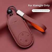 Porte-clés pour voitures AITO M7 M8 M9 ; Étui de protection pour clés de voiture en cuir synthétique microfibre, style ethnique, léger, luxueux et haut de gamme