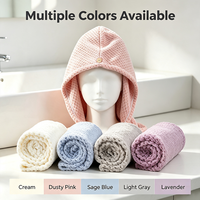 Turbante de Secado Rápido Superabsorbente con Tejido Waffle para Salón de Belleza, Spa y Cabello Largo