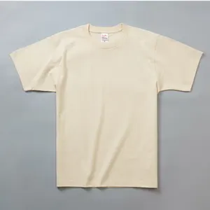 Custom 100% Katoen Wit T-Shirt Voor Mannen Oversized Tshirt Effen Blanco Gebreide Stof Met O-hals Ademend En Duurzaam