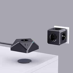 EU Cube Power Socket with <b>USB</b> PD 67W Faster Charging Modern Style Smart Home Electrical Plug with Extension Cord <b>Switch</b> Socket - Product Image 1