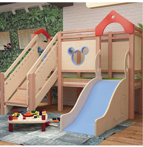 Moetry nóng bán Toddler chơi trong nhà Loft gỗ Playhouse sân chơi cho daycare lớp học - Product Image 3