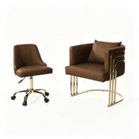 Ensemble de chaise de manucure pour client et tabouret roulant pour technicien(ne) avec logo personnalisé – Kit de chaise de salon de manucure pour technicien(ne) et client(se)