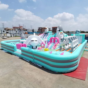 บ้านลมธีมอวกาศ PVC สำหรับเด็กเล่นในร่มและกลางแจ้ง ใช้ในเชิงพาณิชย์ รองรับผู้เล่นหลายคน - Product Image 2