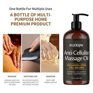 Huile <span class=keywords><strong>de</strong></span> massage anti-cellulite 240 ml, collagène, cellules souches, pépins <span class=keywords><strong>de</strong></span> raisin, eucalyptus, huile raffermissante pour le corps, OEM, étiquette privée, vente en gros - Product Image 2