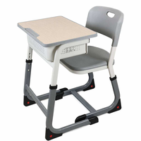 Bureau d'étudiant ergonomique réglable en hauteur, table et chaise individuelles pour enfants, mobilier scolaire