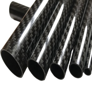 Tube en fibre de carbone rond brillant 3K - Product Image 2