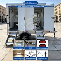 Promotion : Remorque WC Mobile 2 Postes à Essieu Unique avec Urinoir et Lavabo pour Événements Extérieurs et Chantiers de Construction