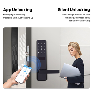 Электронный цифровой замок для двери с управлением через приложение: пароль, ключ или смарт-карта - Product Image 4