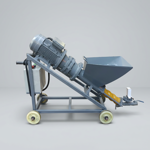 Pompe à béton électrique pour petite décoration de bâtiment, moteur de pompe à béton mobile, mélangeur, machine de pulvérisation de ciment 30 bars, capacité 50L, portée verticale 15m - Product Image 1