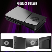 Façade séparée avec évent de refroidissement pour la nouvelle coque de remplacement anti-poussière PS5 Slim pour Playstation5 Slim Disc Edition