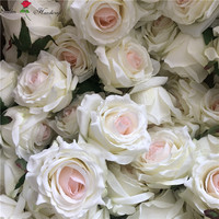 QSLH-S0253 Décoration de mariage, arrangement floral artificiel, tête de fleur en soie rose pour la décoration de la maison et des fêtes, panneau floral
