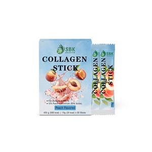 Complément Alimentaire en Gelée de Collagène en Bâtonnets Saveur Pêche Marque Blanche ODM – Favorise la Croissance Capillaire et Soutient l'Éclat de la Peau - Product Image 1