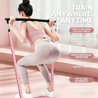 Barra de Pilates de TPE con Banda de Resistencia, Barra de Tonificación para Yoga, para Gimnasio en Casa, Venta al por Mayor, OEM, Personalizada de Fábrica