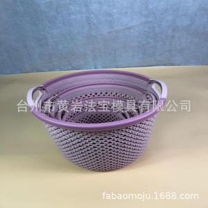 Plastic <b>Storage</b> <b>Basket</b> With Handles Circle Shape For Neatening Bathroom Use - Product Image 2