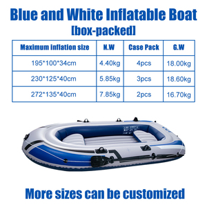 Serie de Botes <span class=keywords><strong>Inflables</strong></span> para 2 <span class=keywords><strong>Personas</strong></span> con Remos y Bomba Manual, Kayak Inflable de PVC para Exteriores, Bote de Pesca, Dinghy, Canoa - Product Image 4